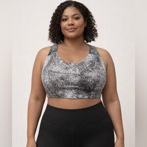 Lululemon 38DD Enlite Black and Gray Crisscross Sports Bra